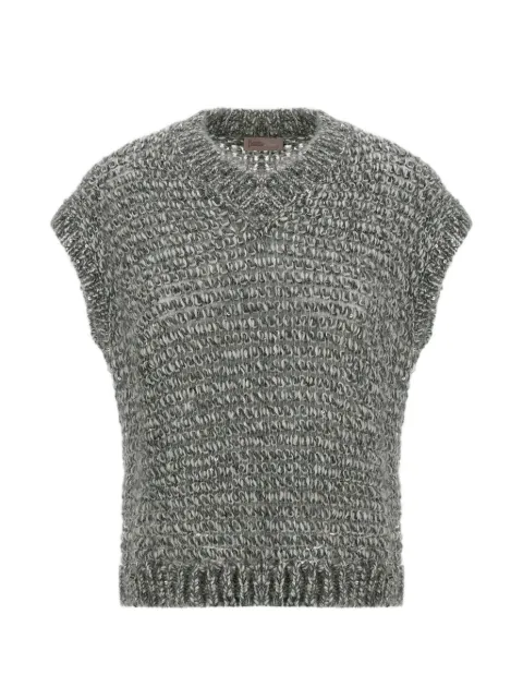 Herno pull sans manches orné de sequins à col v