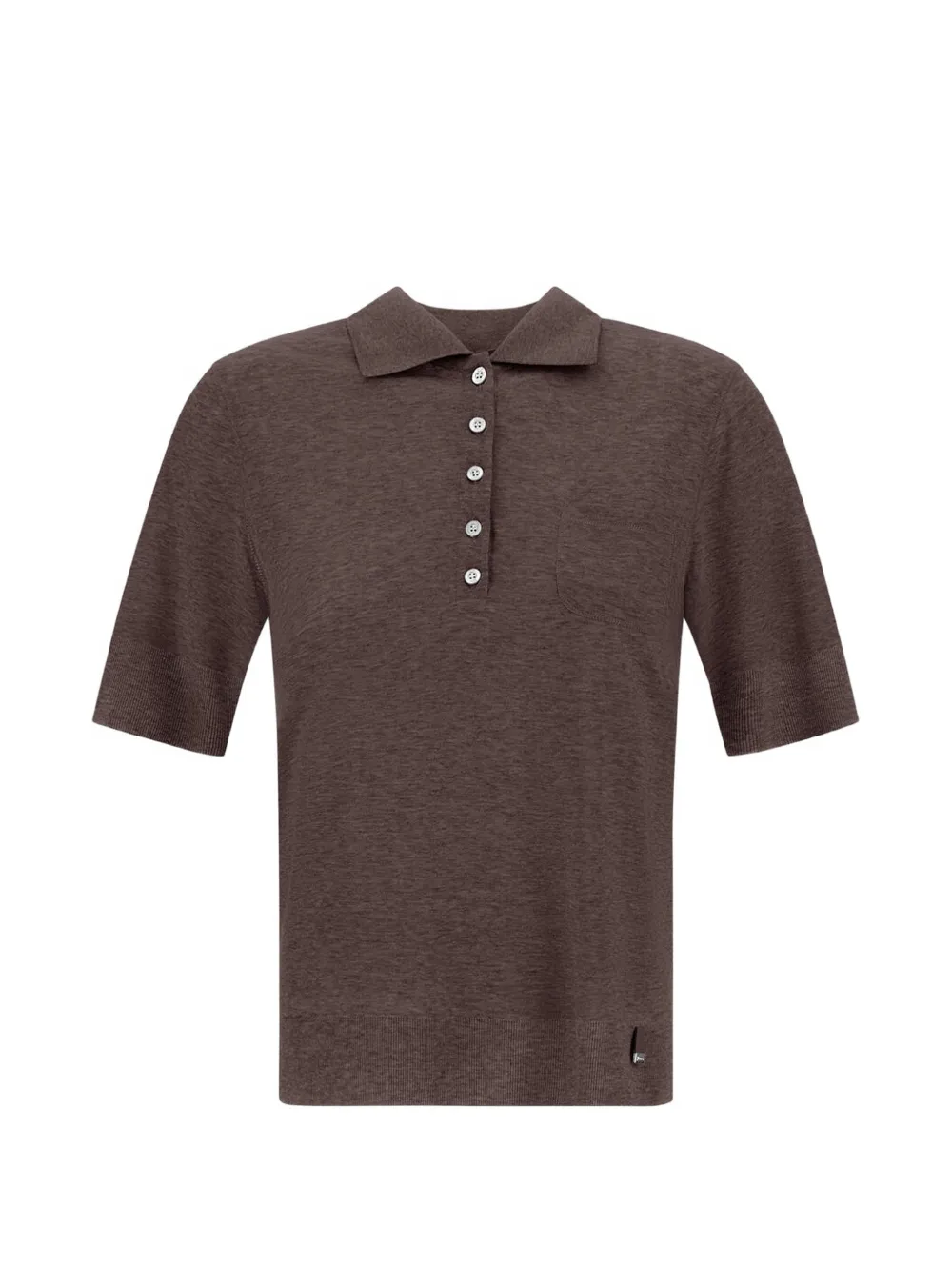 Herno Knit Polo Shirt In Brown