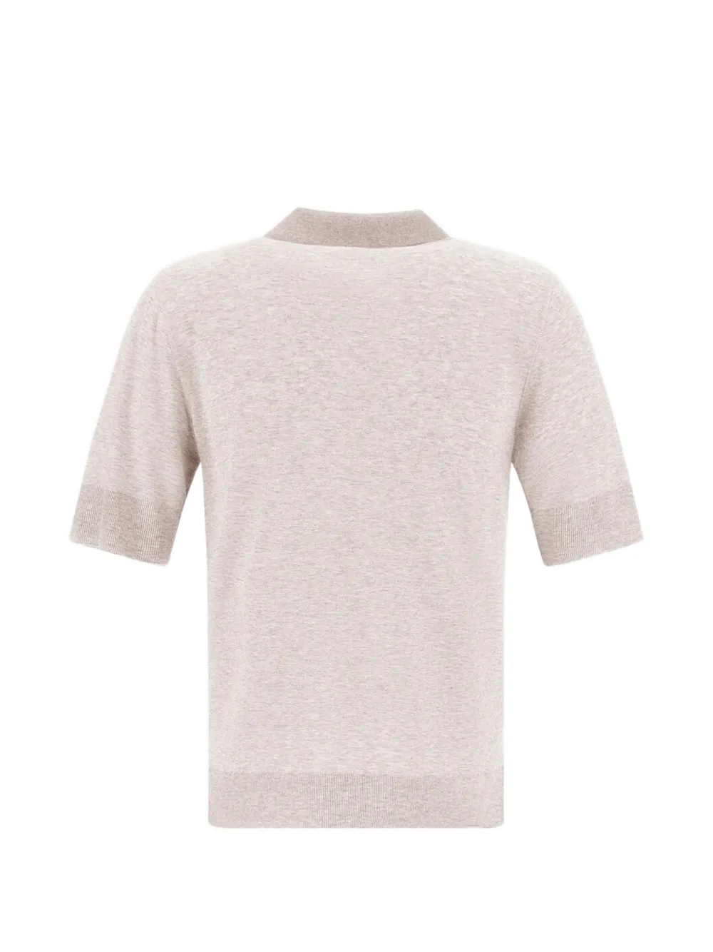 Herno Gebreid poloshirt Beige