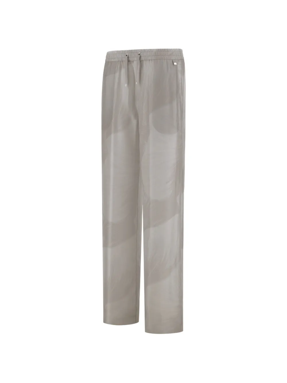 Herno floral-print silk trousers - Grigio