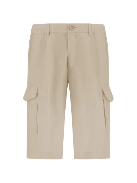 Herno fade-effect linen cargo shorts