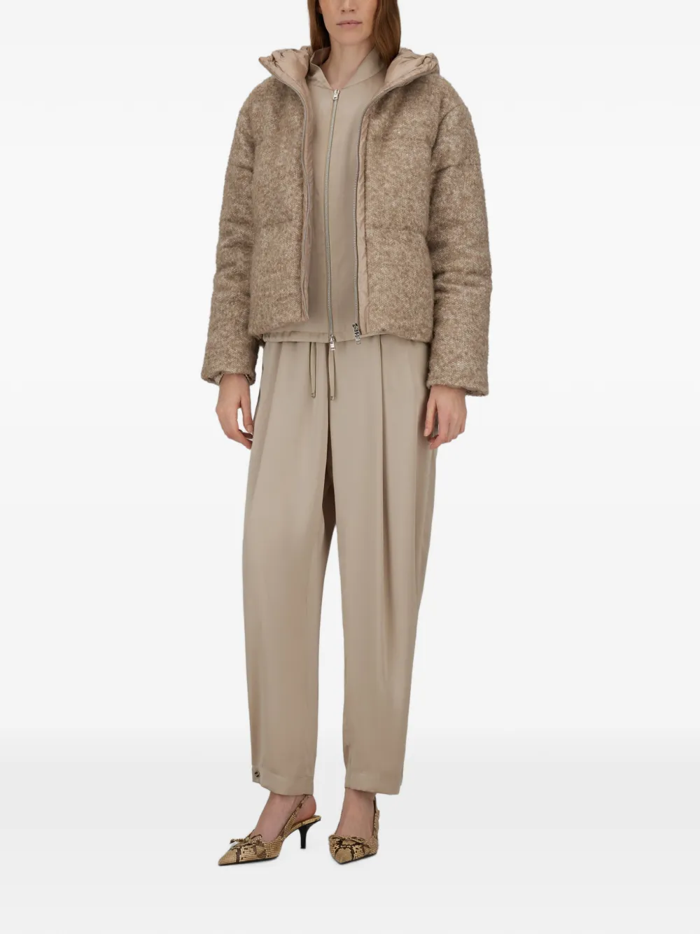 Herno Bomberjack met rits Beige