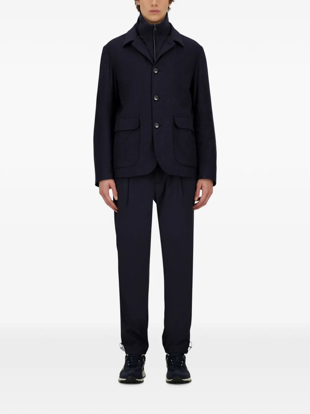 Herno Single-breasted Blazer In Blue