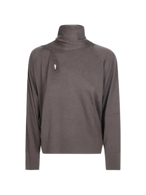 Incotex scarf-detail raglan-sleeve sweater