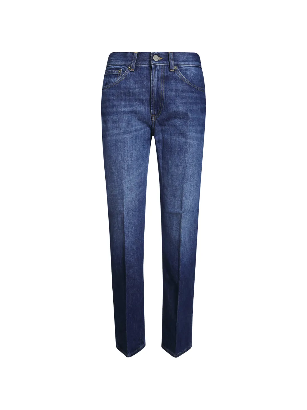 DONDUP logo-plaque straight-leg jeans - Blau