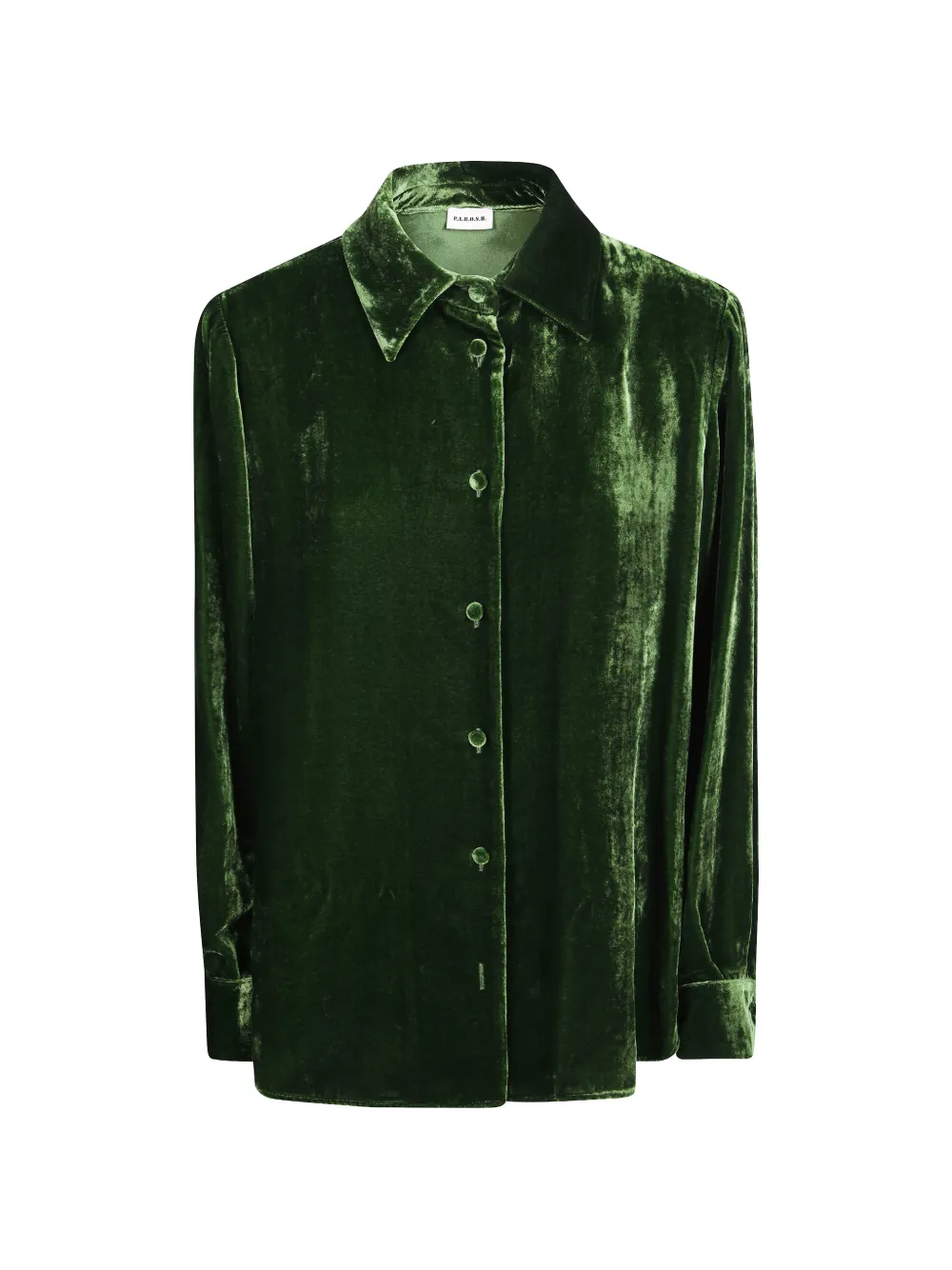 P.A.R.O.S.H. long-sleeve velvet shirt