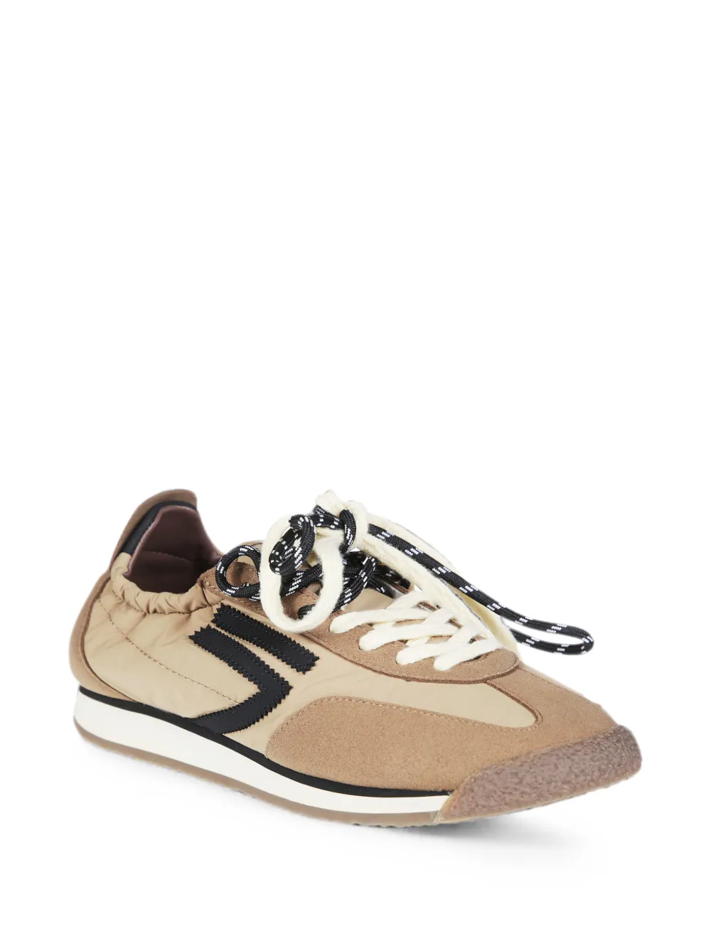 Puraai 6.02 Panther panelled sneakers Beige