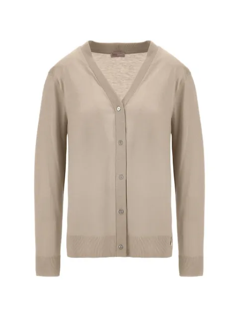 Herno ribbed-knit V-neck cardigan