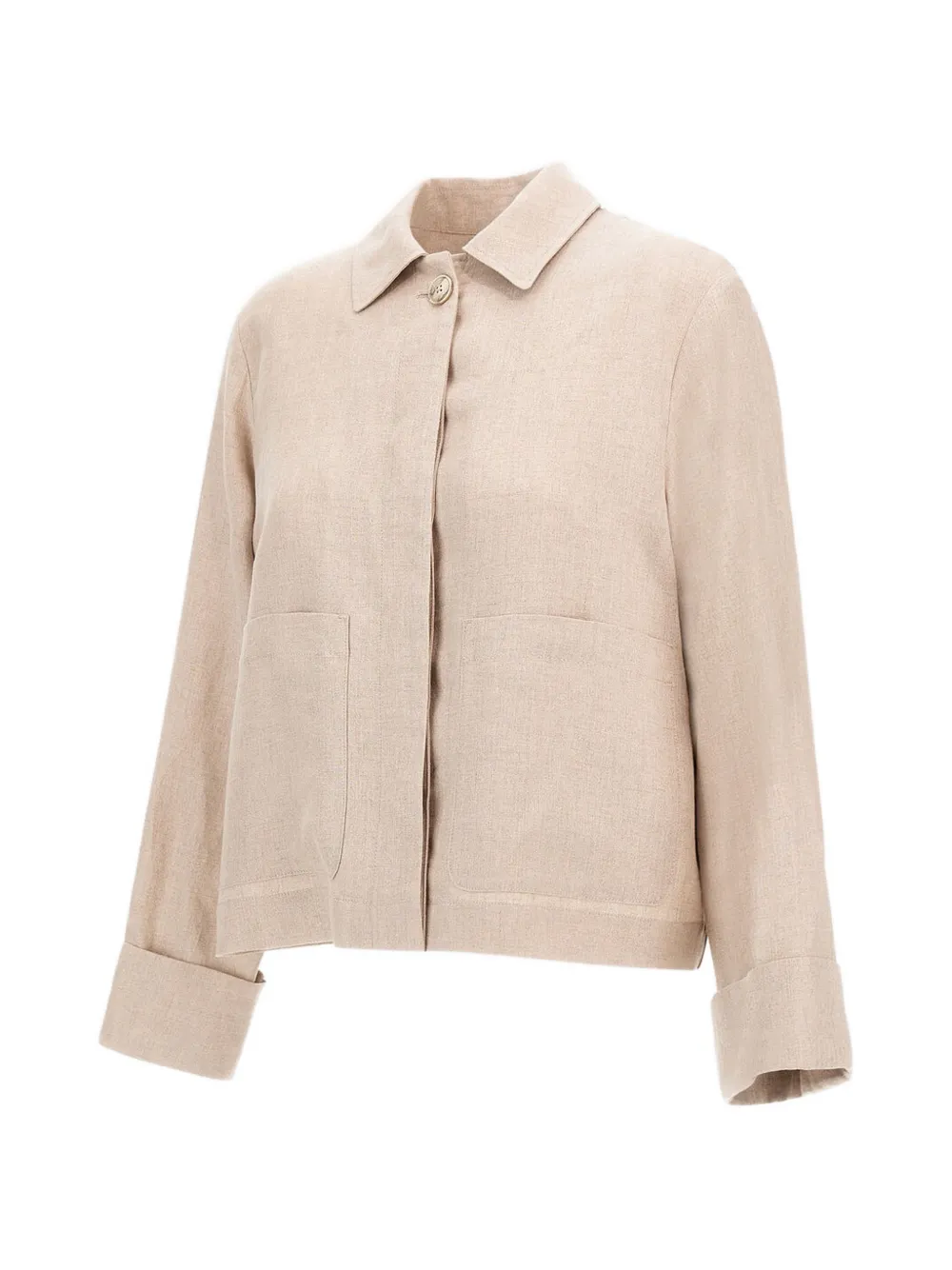Herno Linnen jack met vervaagd effect Beige