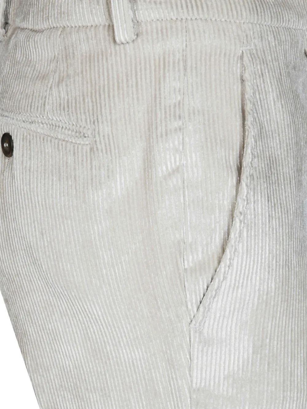 Incotex Corduroy Turn-up Trousers in Neutrals, view 3