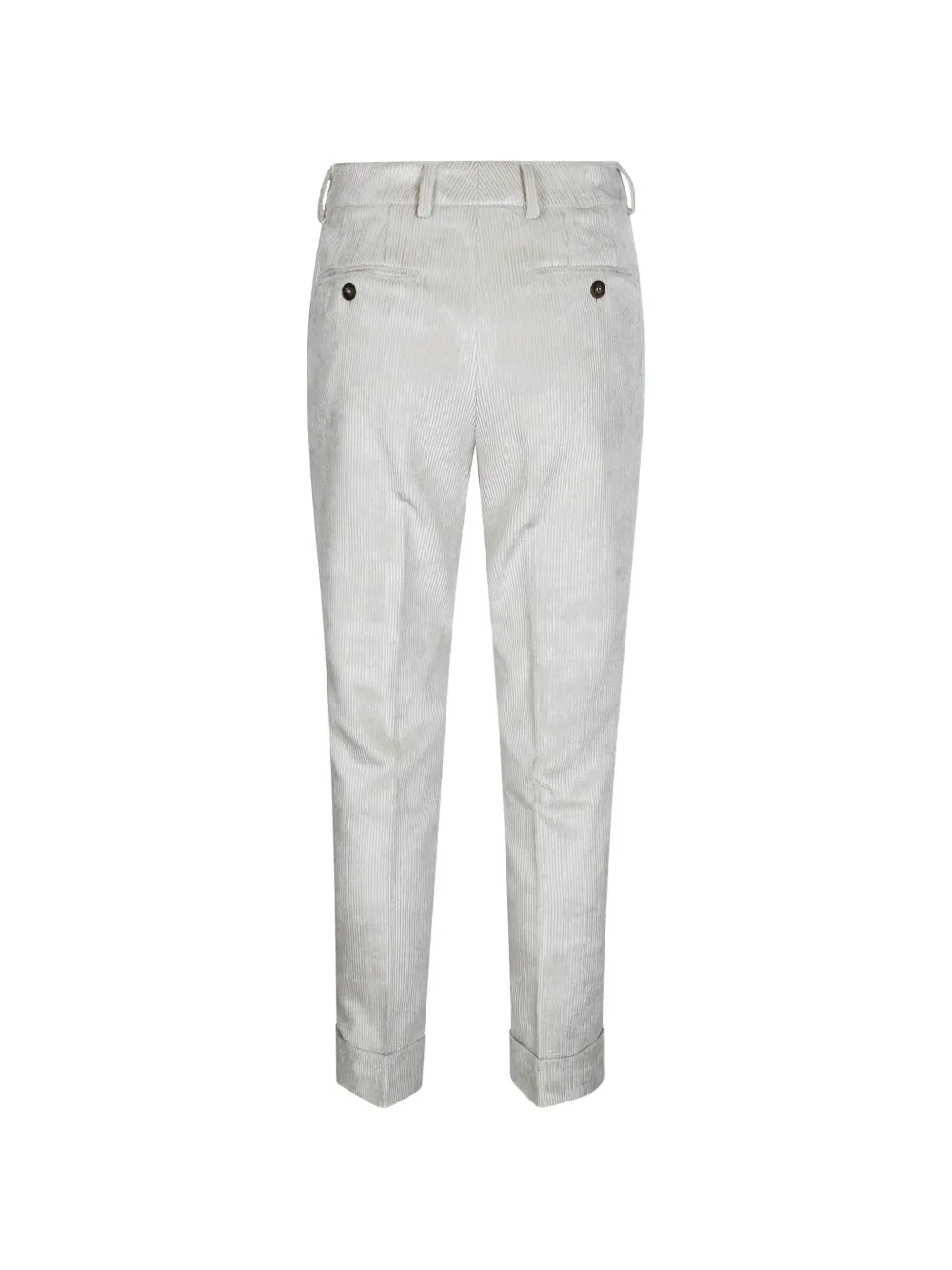 Incotex Corduroy Turn-up Trousers in Neutrals, view 2