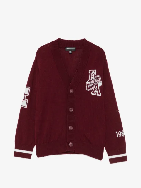 Emporio Armani Kids cárdigan con botones y parche del logo