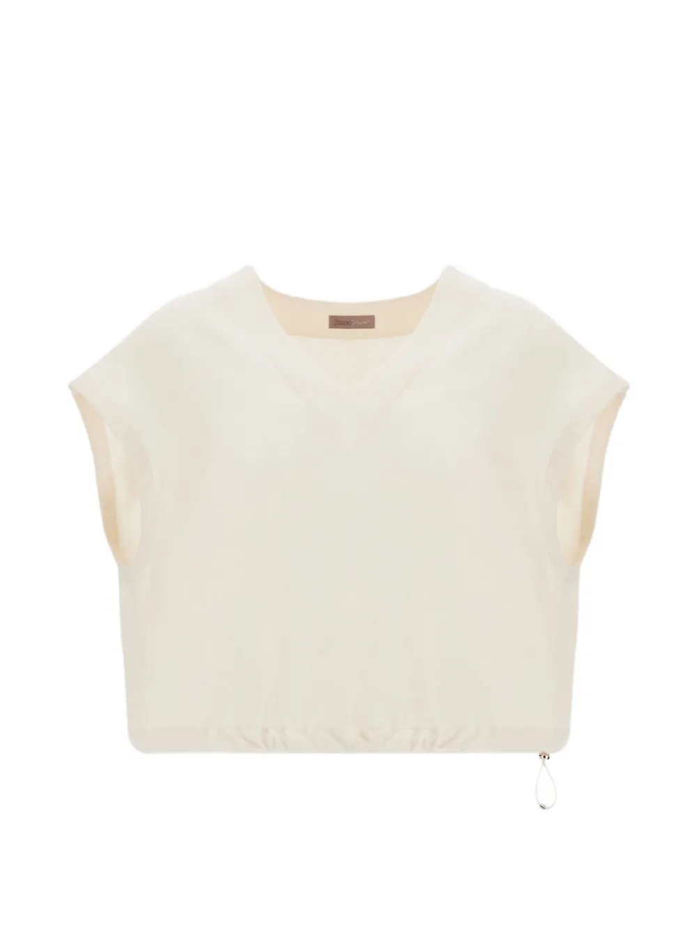 Herno drawstring V-neck top - Toni neutri