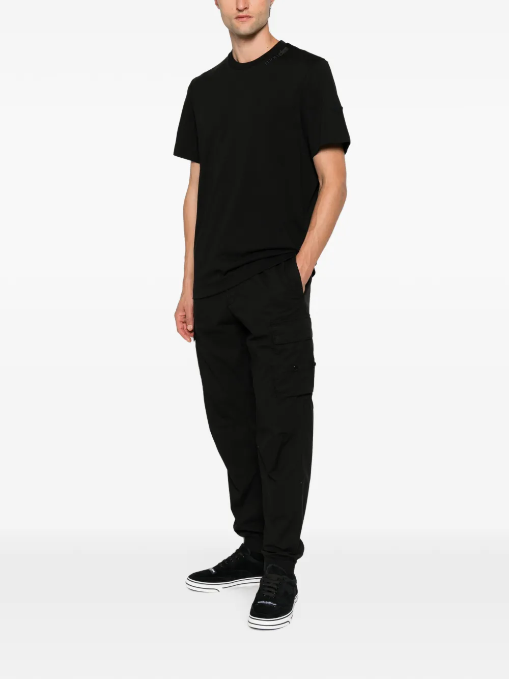 Moncler T-shirt met geborduurd logo Zwart