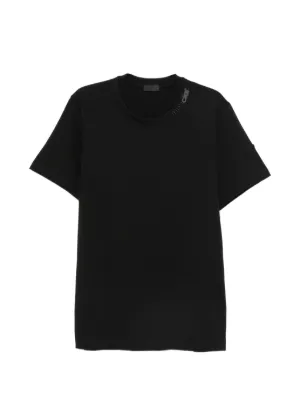 Moncler logo-collar T-shirt | Black | FARFETCH