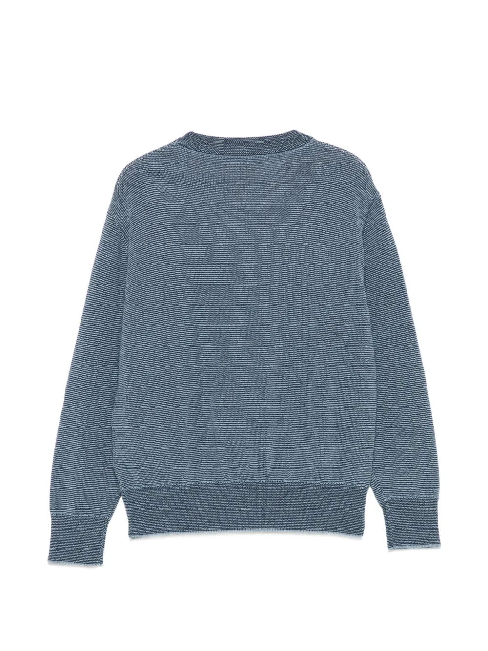 Emporio Armani Kids Gestreepte trui met geborduurd logo Blauw