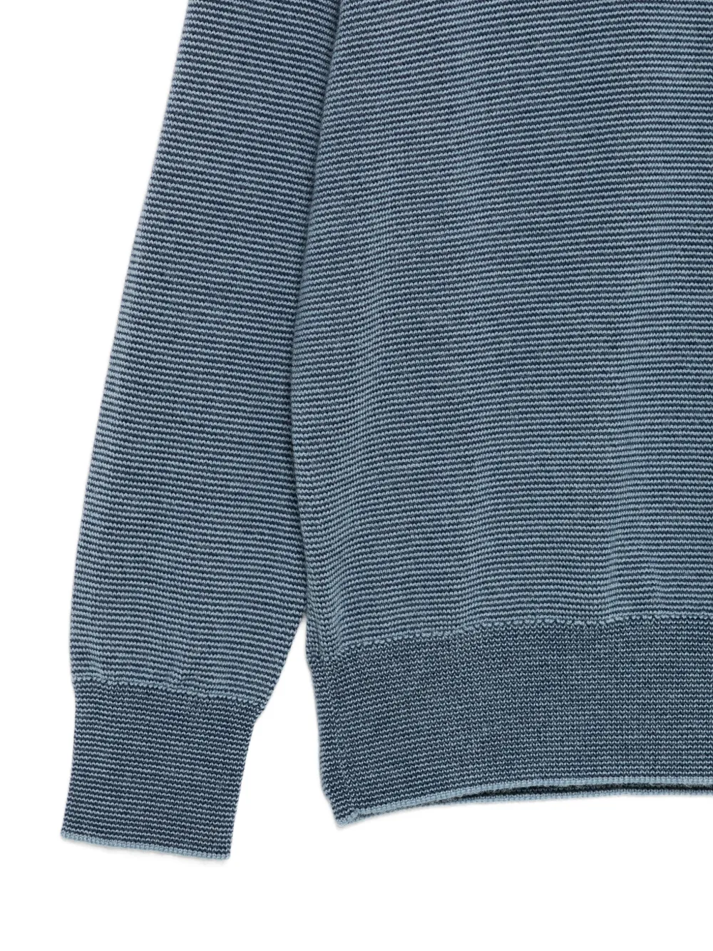 Emporio Armani Kids Gestreepte trui met geborduurd logo Blauw