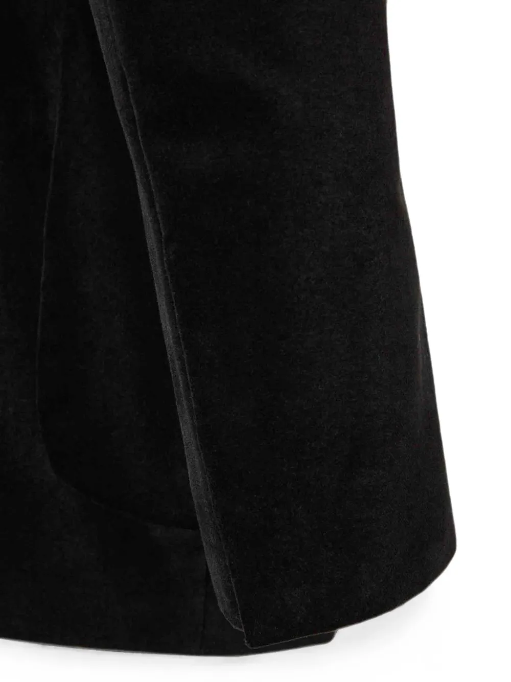 TOM FORD Dyllan jack met puntige revers en dubbele rij knopen Zwart