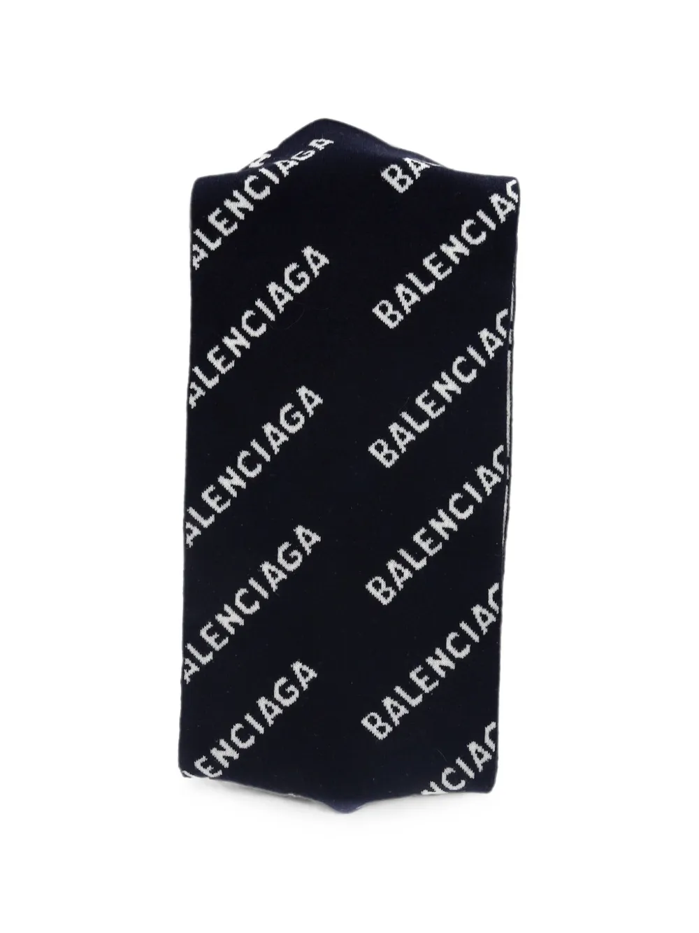 Balenciaga Pre-Owned logo-intarsia scarf - Blu