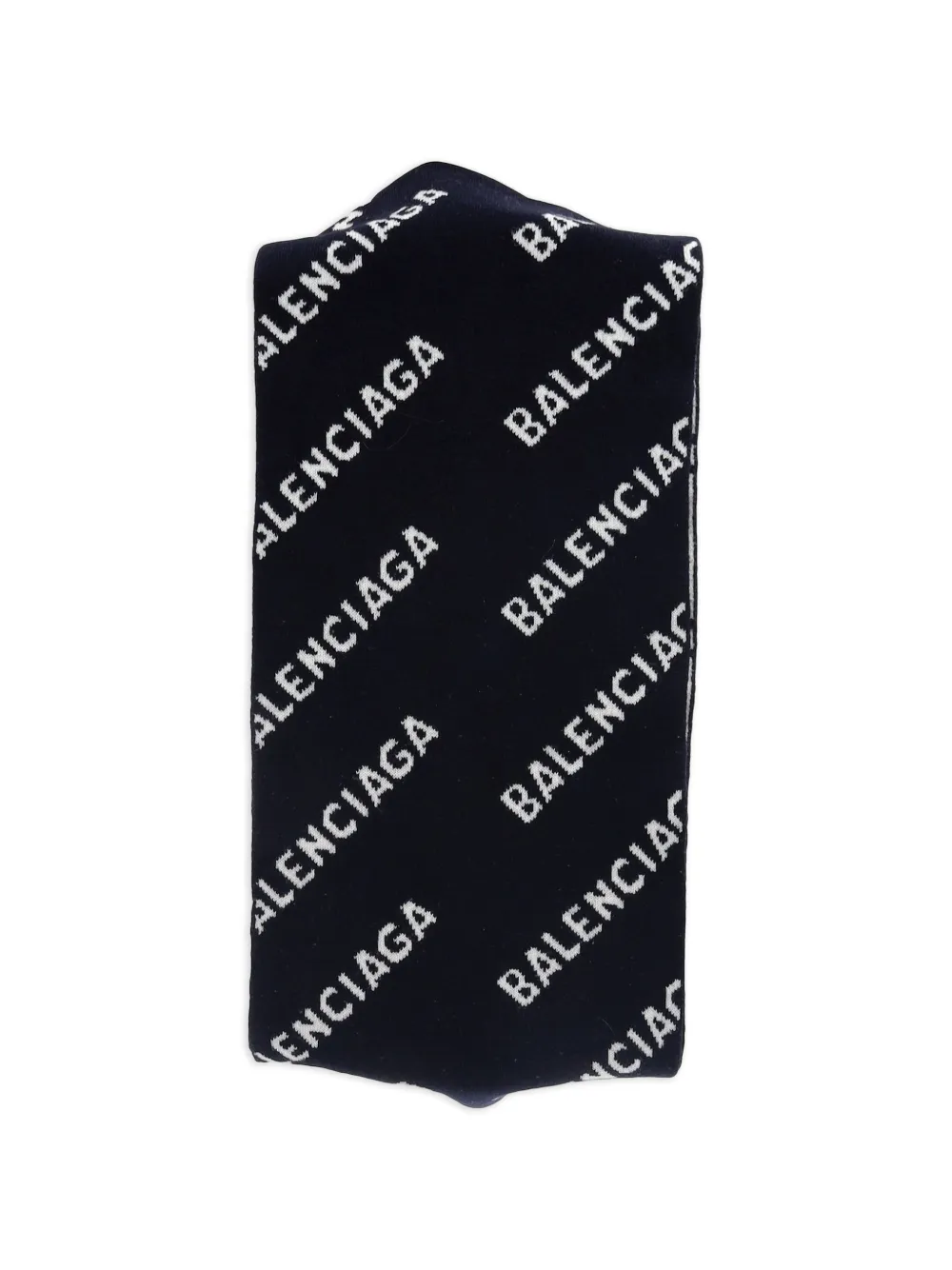 Balenciaga Pre-Owned logo-intarsia scarf - Blau