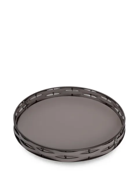 RUDI woven-design round tray