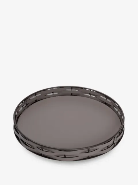 RUDI plateau rond à design tissé