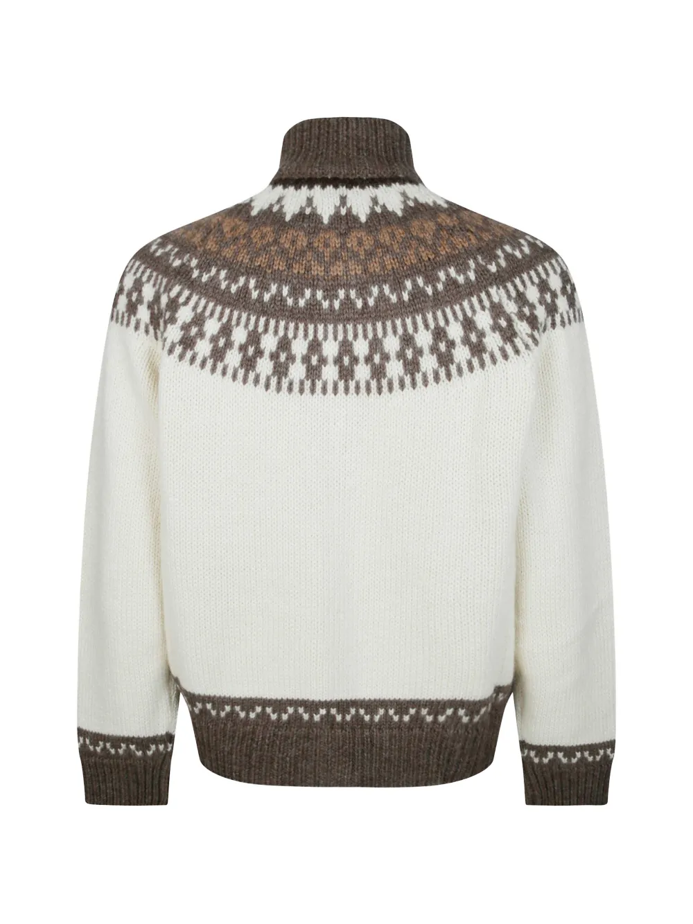Altea jacquard-knit zip-up cardigan Wit