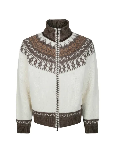 Altea jacquard-knit zip-up cardigan