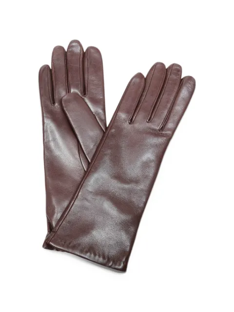 Weekend Max Mara logo-plaque leather gloves