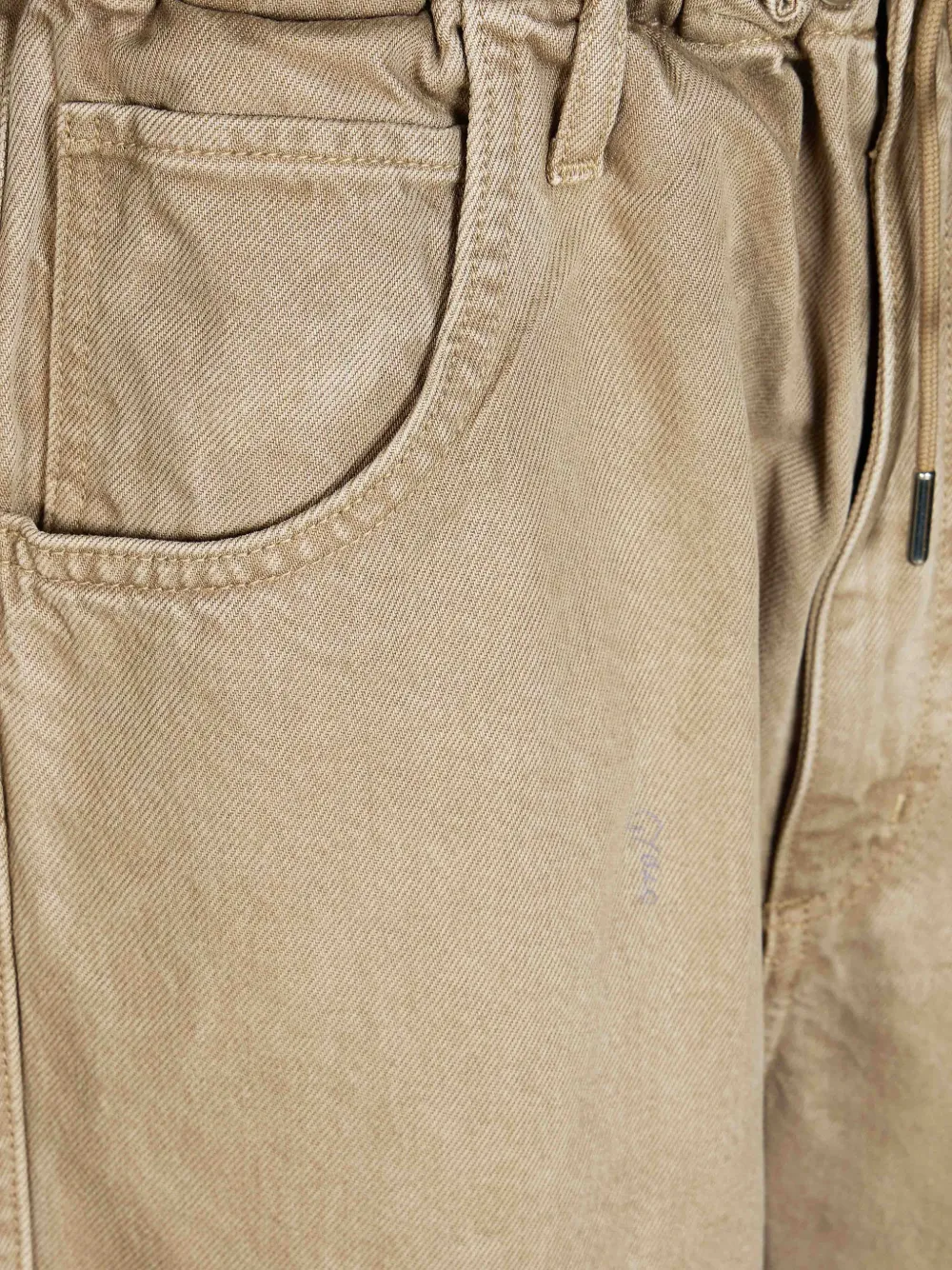 AGOLDE Shaw jeans met trekkoord Beige