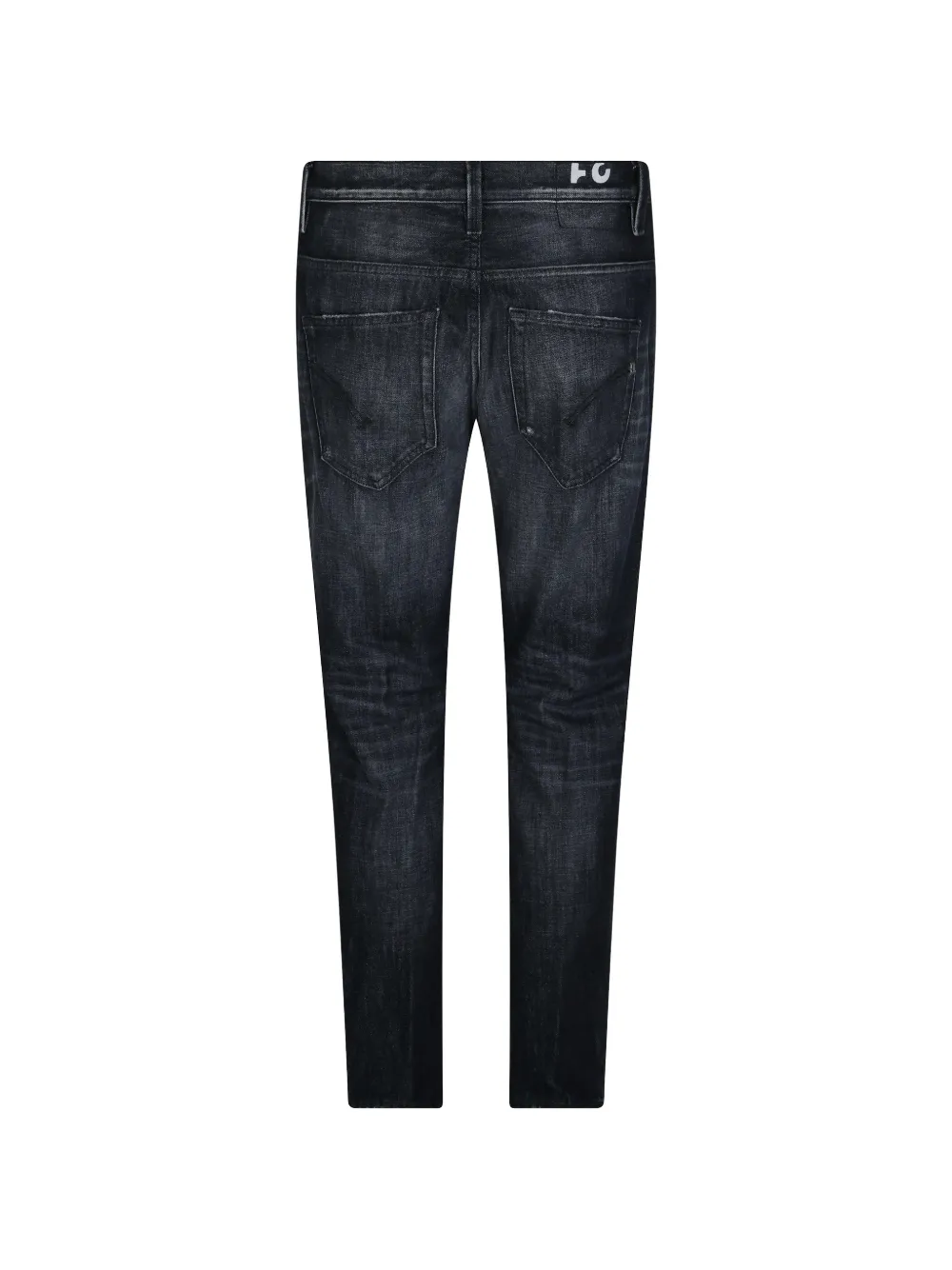 DONDUP Brighton distressed-finish jeans Zwart