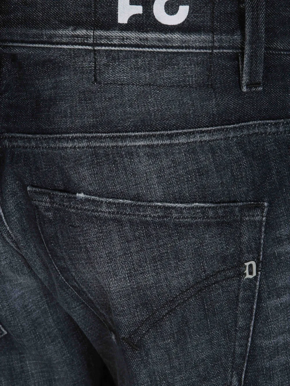 DONDUP Brighton distressed-finish jeans Zwart