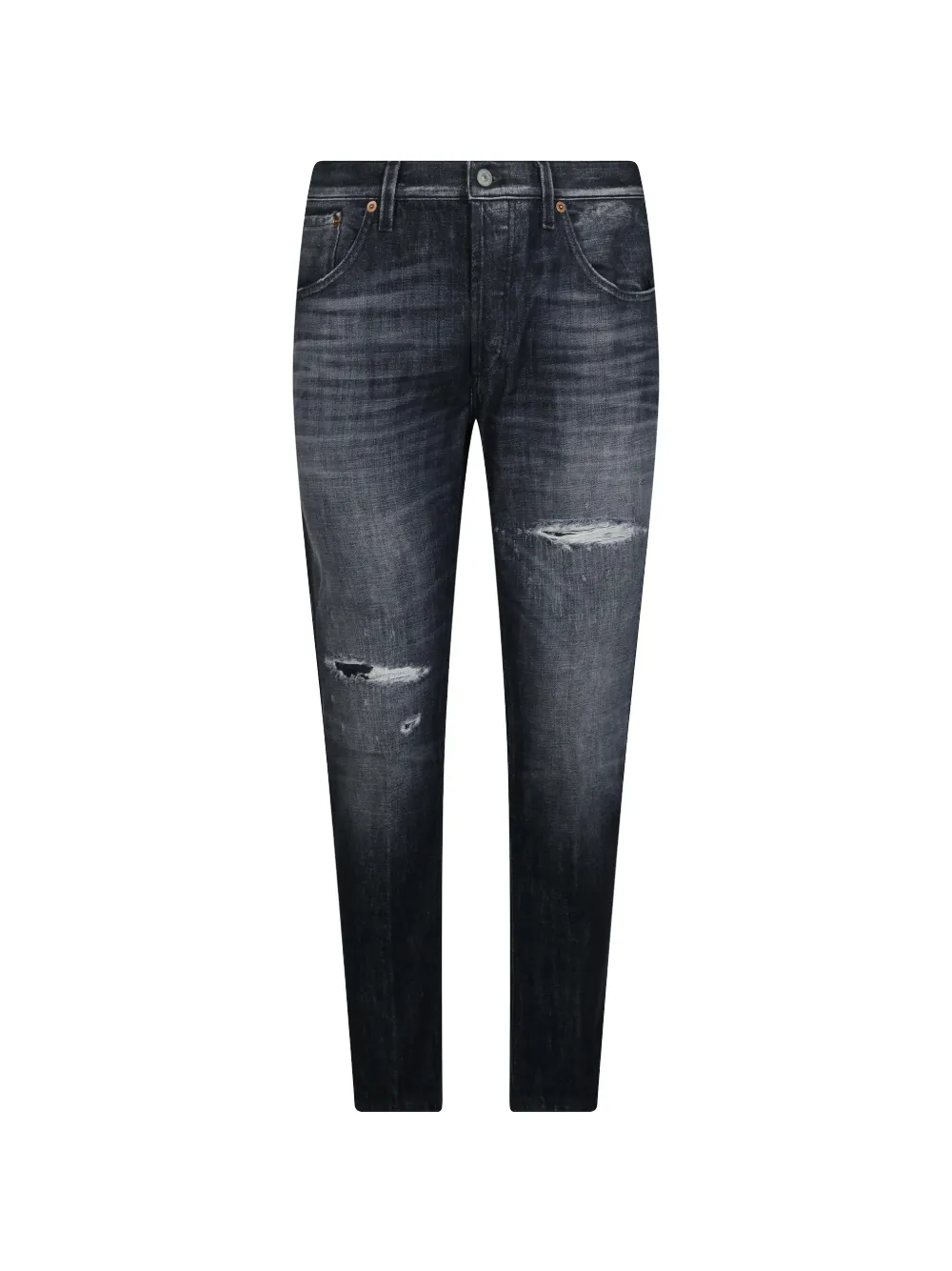 DONDUP Brighton distressed-finish jeans - Nero