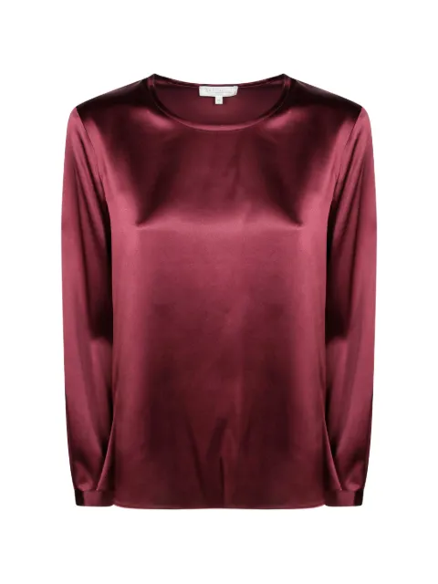 Antonelli satin-finish long-sleeve top