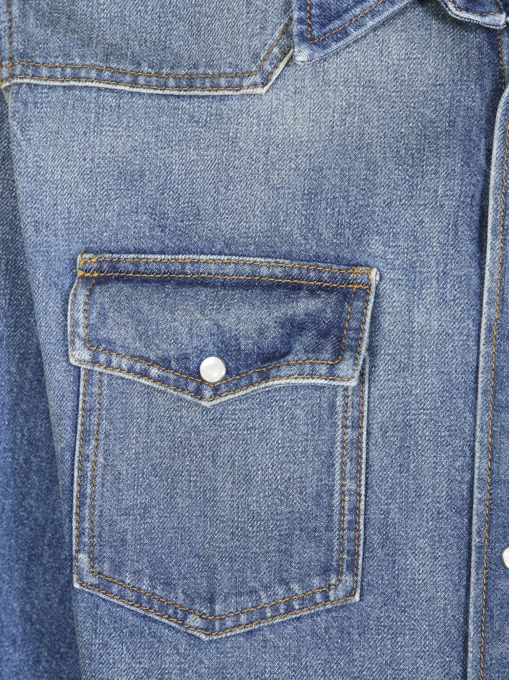 MM6 Maison Margiela Shirtjack met logoprint Blauw