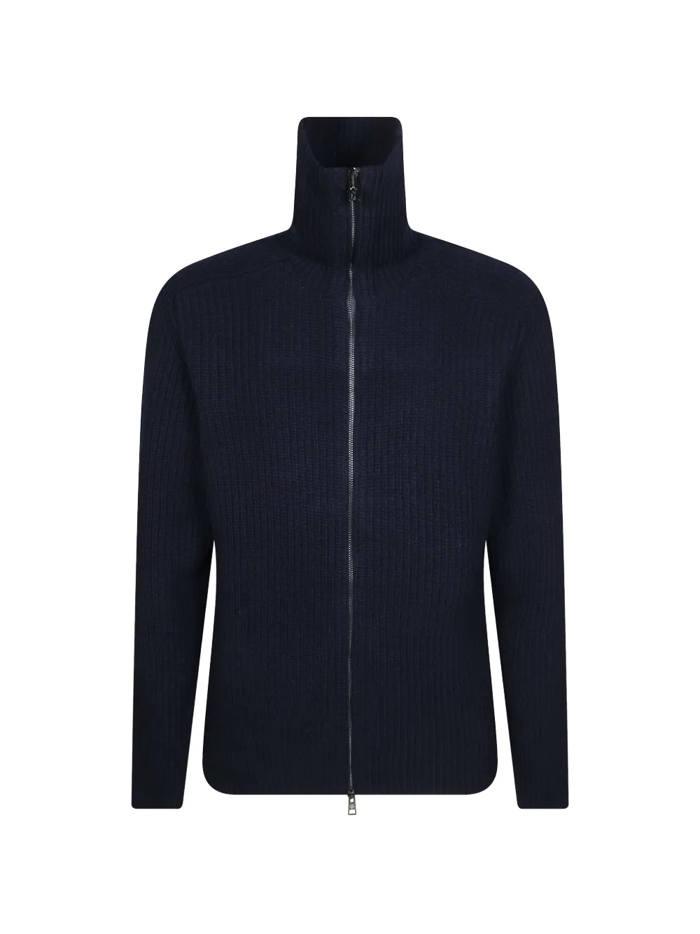 Tagliatore ribbed-knit zip-up cardigan - Blau