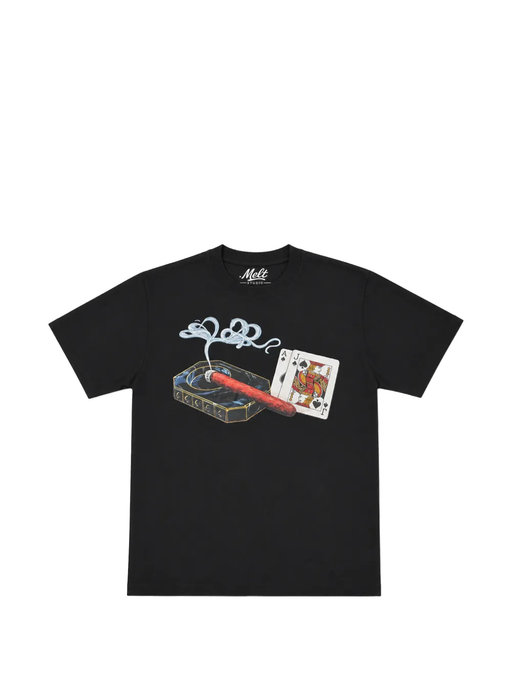 Melt graphic-print T-shirt - Schwarz