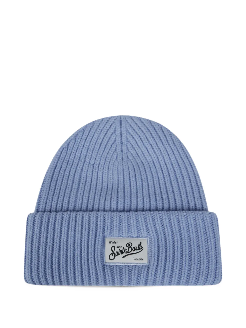 MC2 Saint Barth Kids ribbed-knit beanie hat Blauw