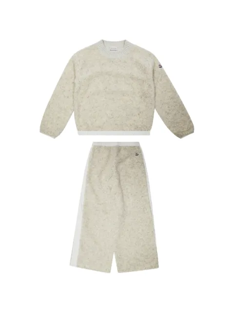 Moncler Enfant Teddy logo-patch tracksuit set