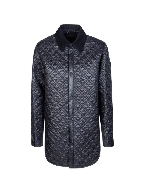 Moncler camisa acolchada con cuello de pana