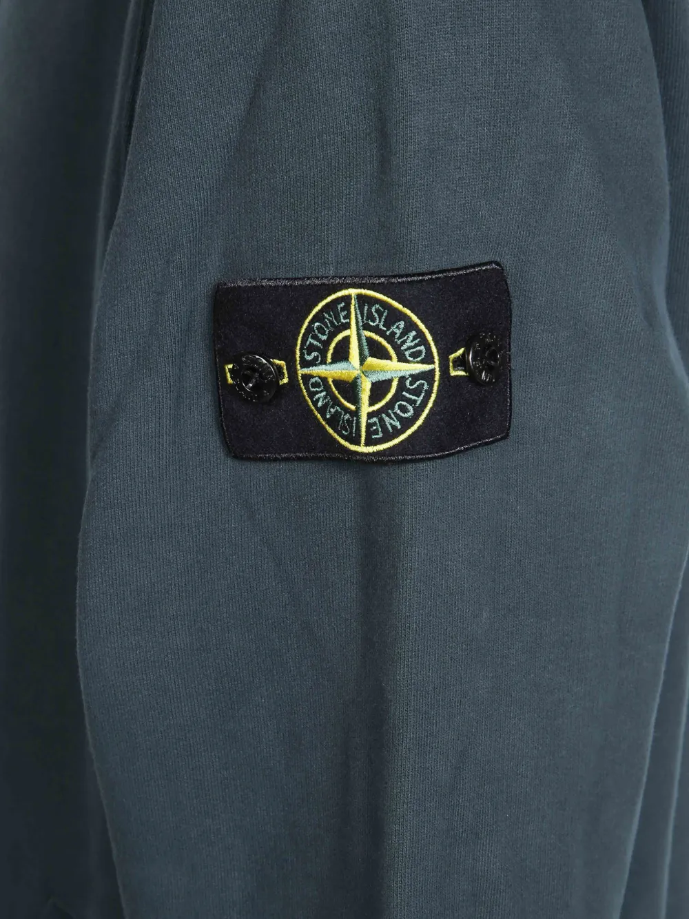 Stone Island 6100048 geborstelde katoenen fleece sweater Groen