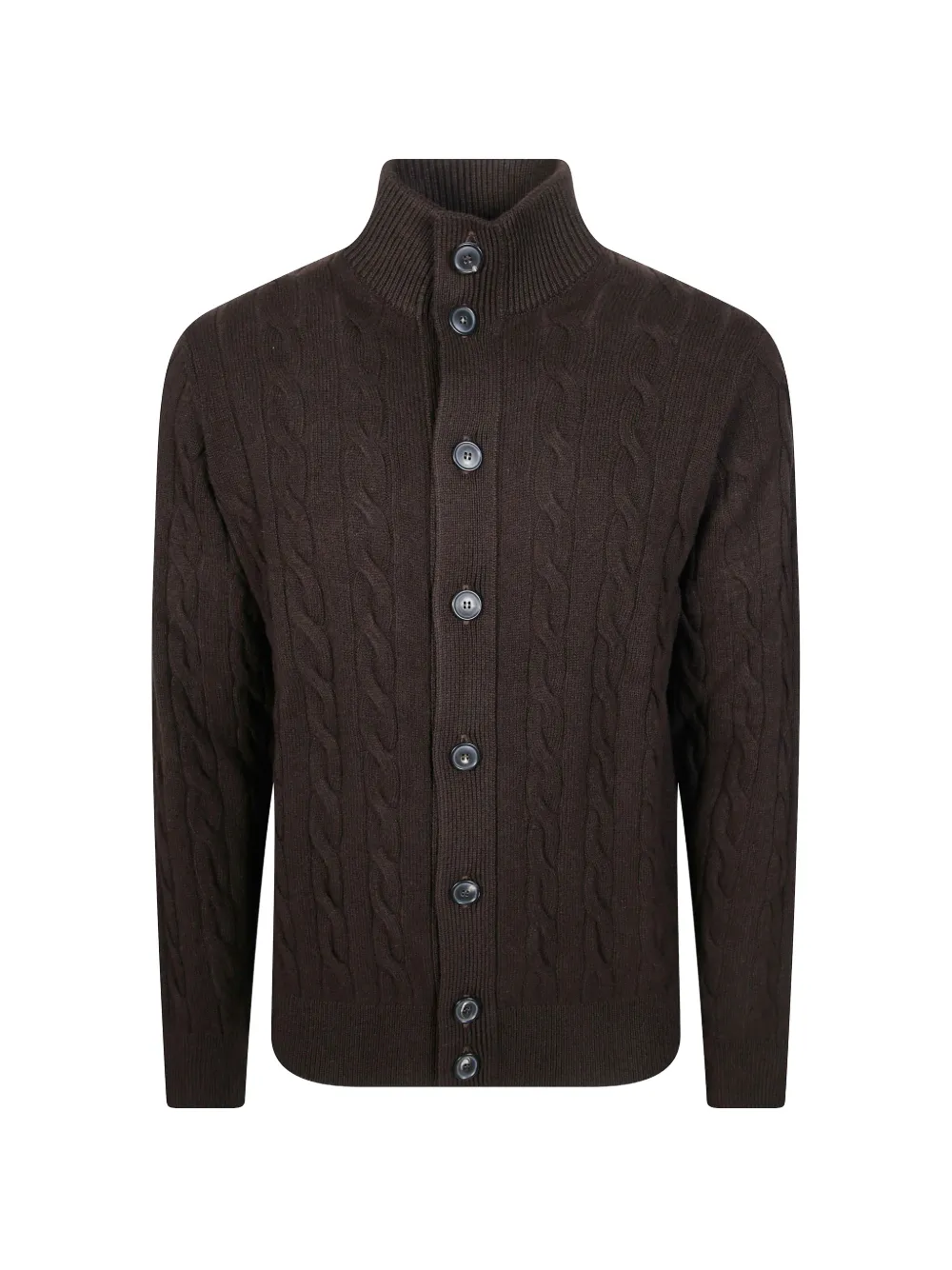 Filippo De Laurentiis cable-knit button-up cardigan - Brown