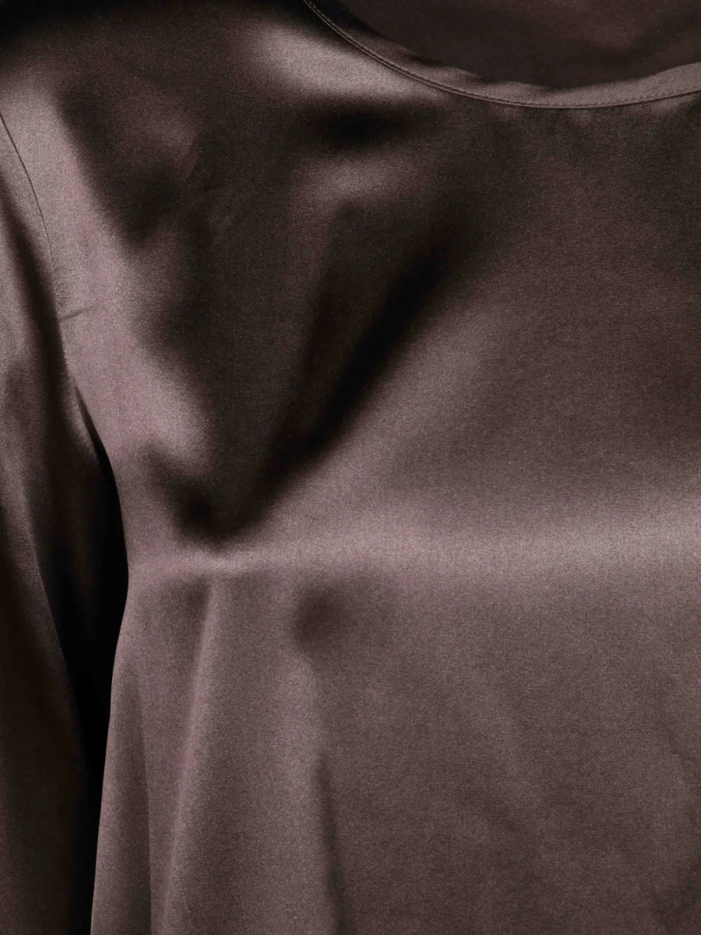 Antonelli Adige blouse met satijnen afwerking Bruin