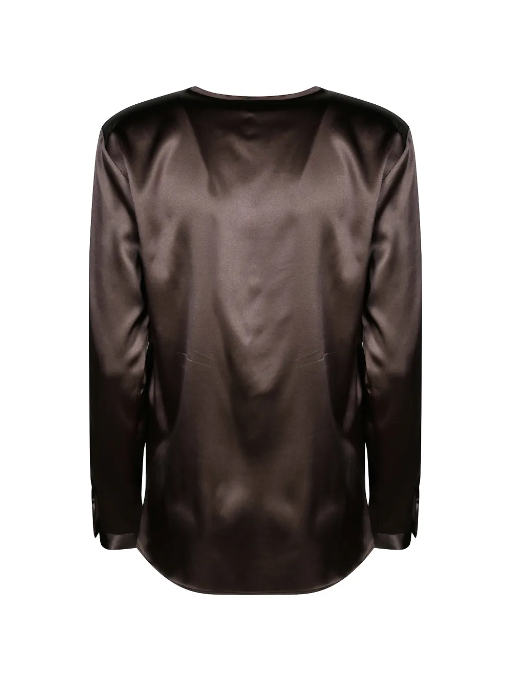 Antonelli Adige blouse met satijnen afwerking Bruin