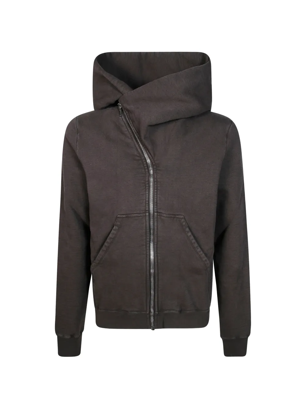 Rick Owens DRKSHDW Mountain asymmetric-zip hoodie - Brown