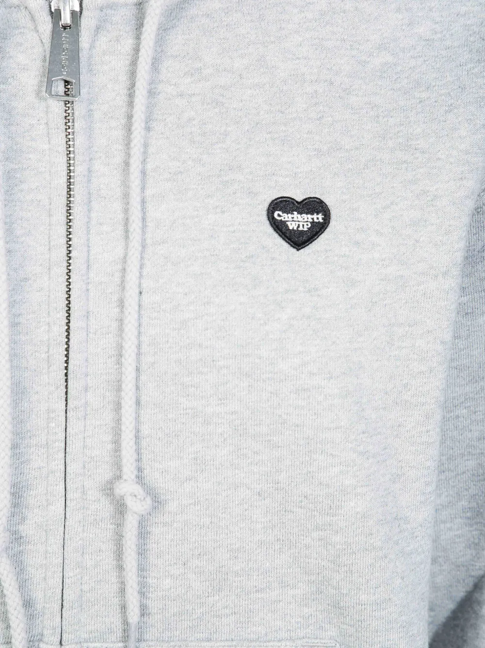 Carhartt WIP Hoodie met rits en hartpatch Grijs