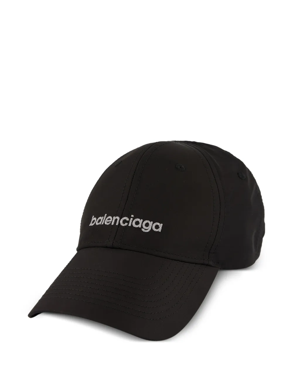 Balenciaga 테크웨어 로고 자수 베이스볼 캡 | 블랙 | Image 1