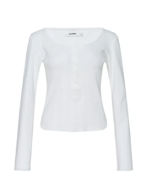 GLOWNY button-up polo top