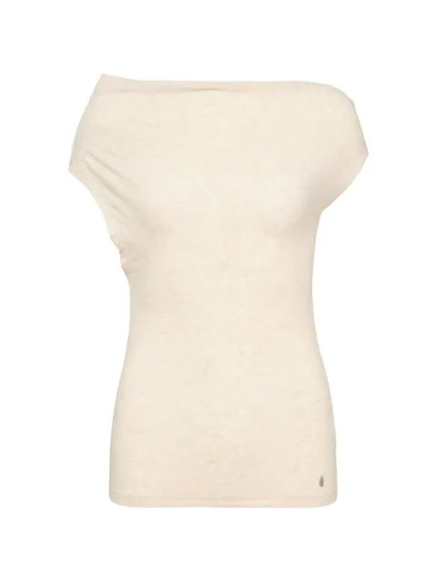 GLOWNY Tilt draped-detail top