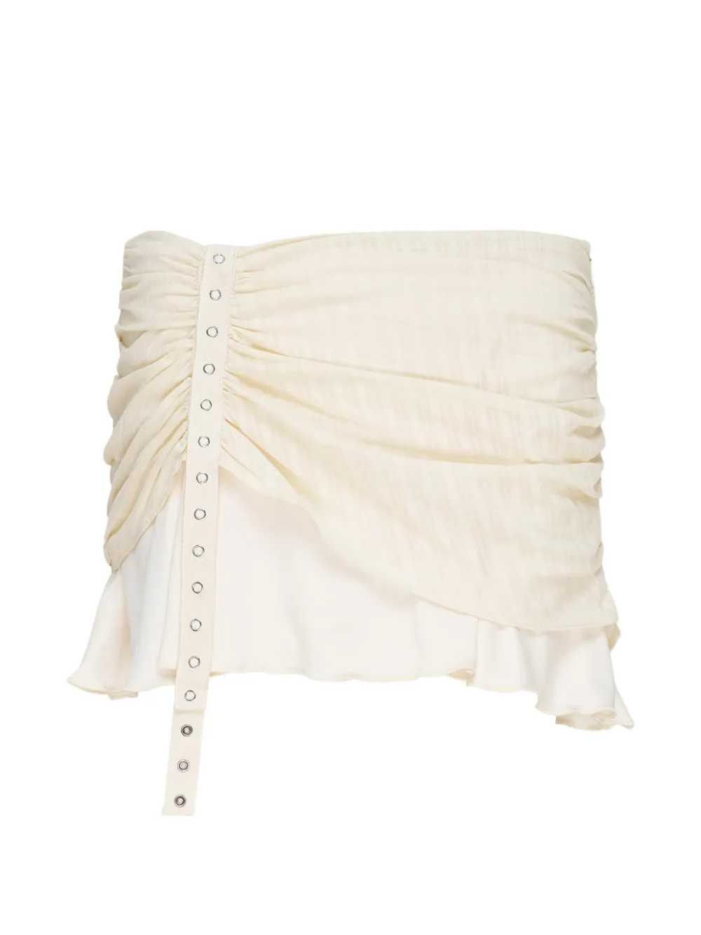 GLOWNY ruched-detail mini skirt - Toni neutri